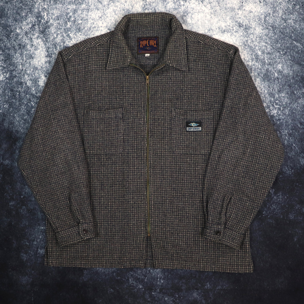 Vintage Grey & Navy Rip Curl Wool Chore Jacket | XL