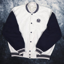 Load image into Gallery viewer, Vintage Grey &amp; Navy San Diego Zoo Varsity Jacket | 4XL
