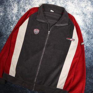 Vintage Grey & Red Quarter Deck Fleece Jacket