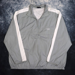 Vintage Grey & White Cotton Traders 1/4 Zip Windbreaker Jacket | 5XL