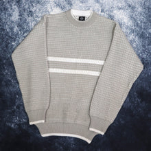 Load image into Gallery viewer, Vintage Grey &amp; White Grandad Jumper | Small
