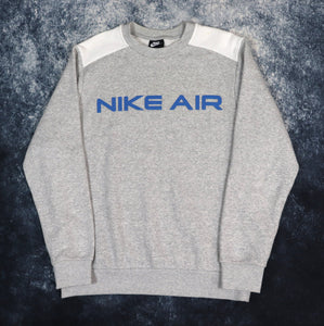 Vintage Grey & White Nike Air Sweatshirt | Medium