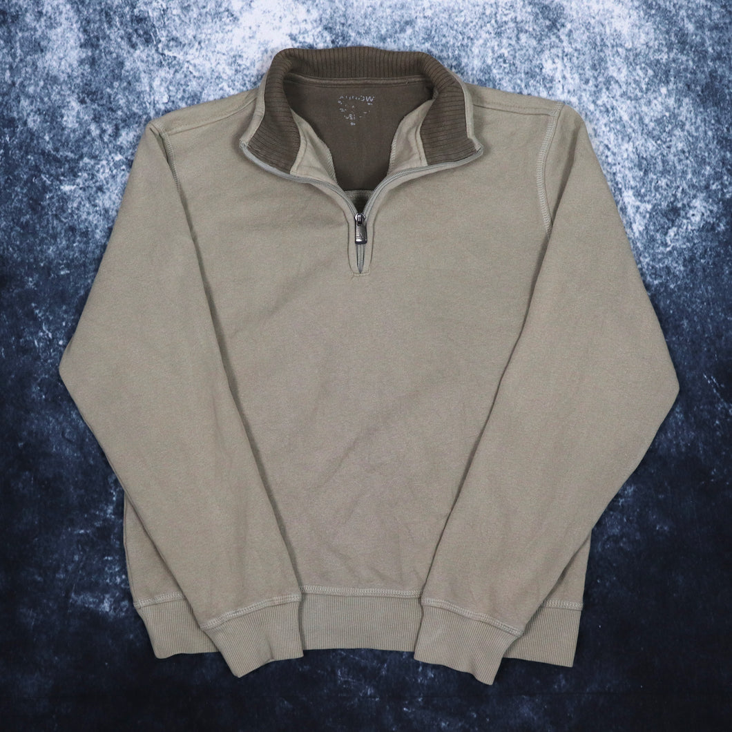 Vintage Khaki 1/4 Zip Sweatshirt | XS