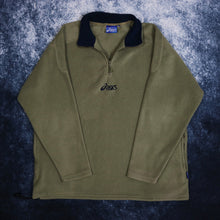 Load image into Gallery viewer, Vintage Khaki Asics 1/4 Zip Fleece Sweatshirt
