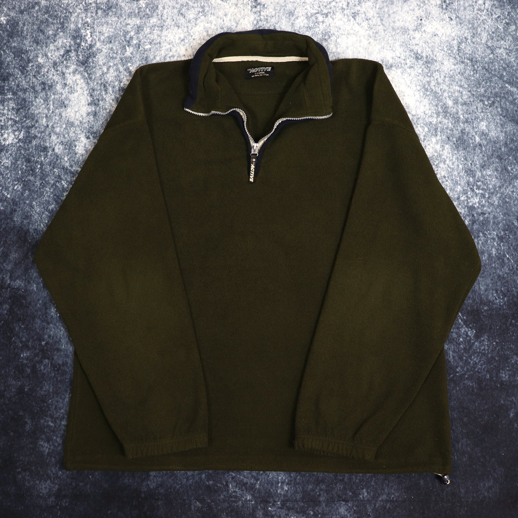 Vintage Khaki CS Active 1/4 Zip Fleece Sweatshirt | XXL