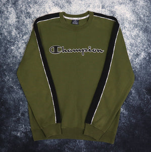 Vintage Khaki Champion Spell Out Sweatshirt | Small