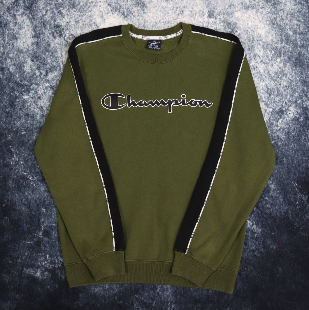 Vintage Khaki Champion Spell Out Sweatshirt | Small