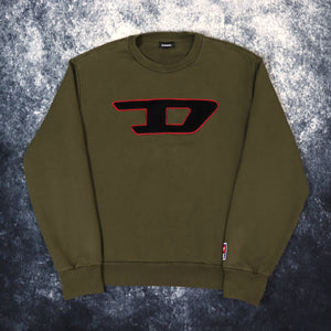 Vintage Khaki Diesel Big Logo Sweatshirt | XS