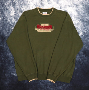 Vintage Khaki Grandpa Sweatshirt | XL