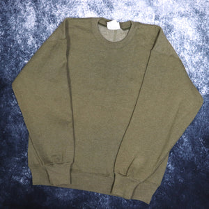 Vintage Khaki Hanes Premium Weight Sweatshirt | Medium