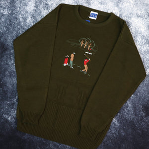 Vintage Khaki Premier Man Golf Jumper | Large