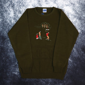 Vintage Khaki Premier Man Golf Jumper | Large