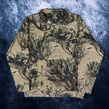 Load image into Gallery viewer, Vintage Khaki Wilderness Camo 1/4 Zip Hunting Sweatshirt | Small
