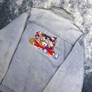 Vintage Light Wash The Flintstones Denim Jacket | Large