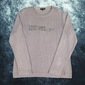 Vintage Lilac DKNY Jeans New York City Jumper | XL