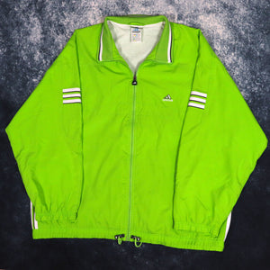 Vintage Lime Green Adidas Windbreaker Jacket | XL