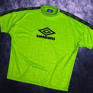 Vintage Lime Green Umbro Spell Out T Shirt | XXL