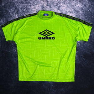 Vintage Lime Green Umbro Spell Out T Shirt | XXL