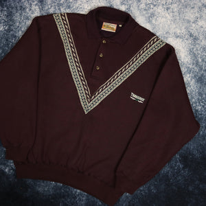 Vintage Maroon Timberjack Collared Sweatshirt
