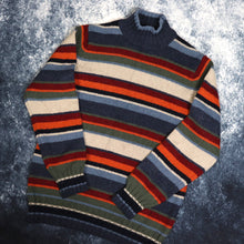 Load image into Gallery viewer, Vintage Multicoloured Striped High Neck Jumper | Small
