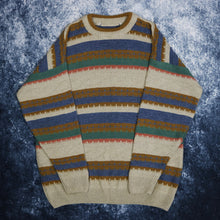 Load image into Gallery viewer, Vintage 90&#39;s Multicoloured Striped Grandad Jumper | Small

