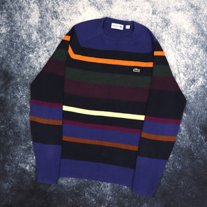 Vintage Multicoloured Stripy Lacoste Jumper | XS