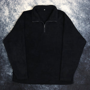 Vintage Navy 1/4 Zip Fleece Sweatshirt