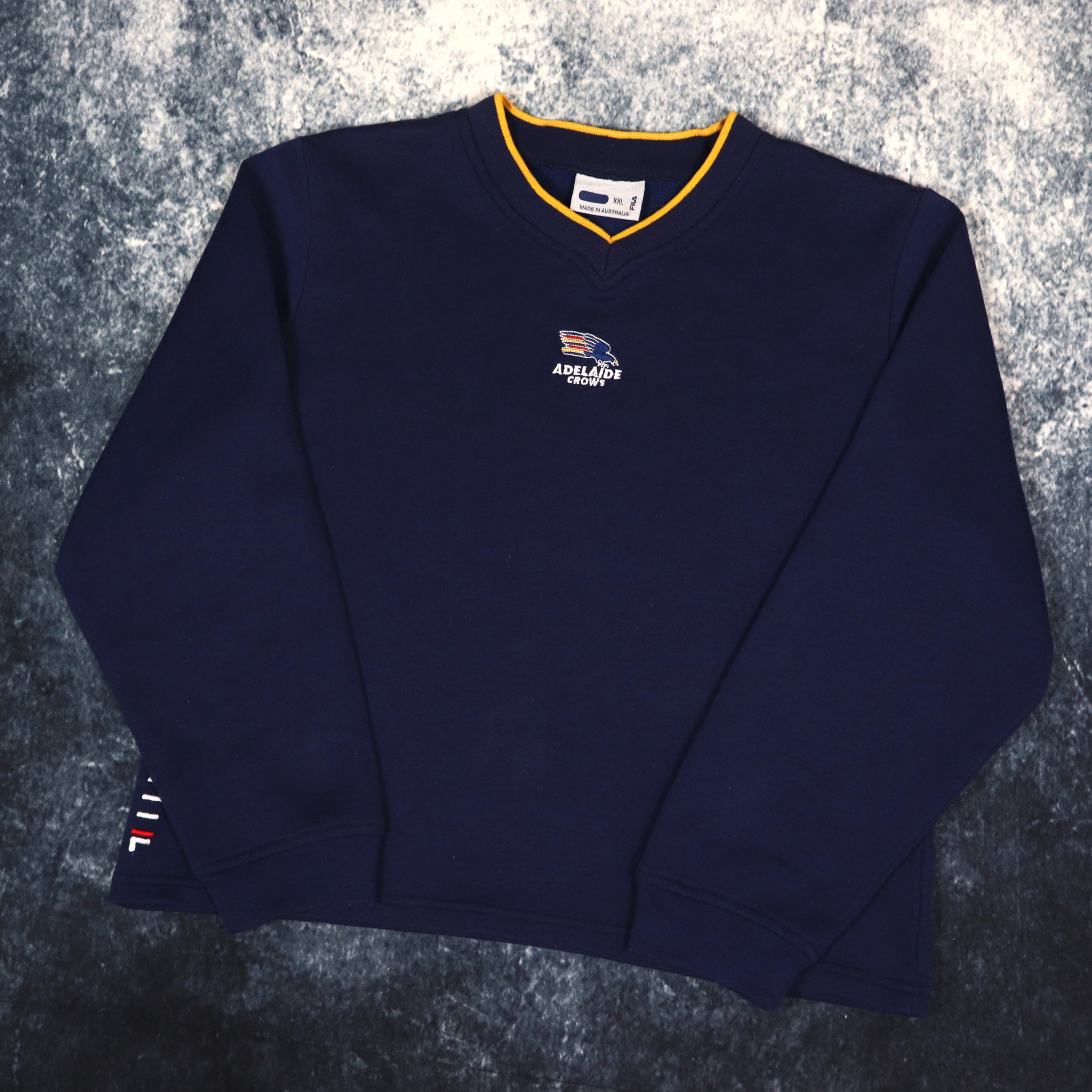 Vintage Navy Adelaide Crows Fila Sweatshirt Size 8