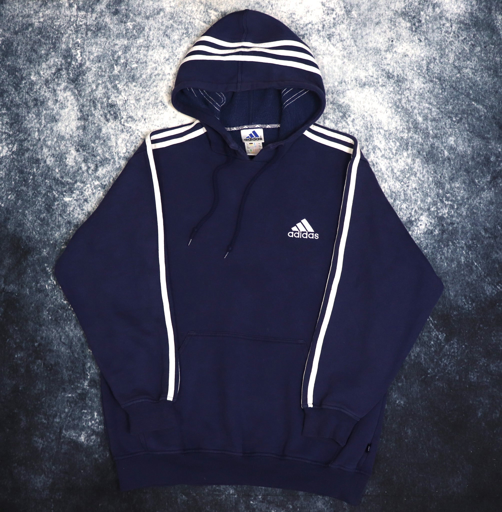 Vintage Navy Adidas Hoodie Medium ragkid