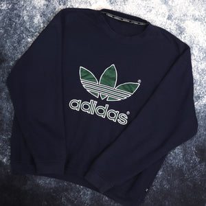 Vintage Navy Adidas Trefoil Sweatshirt | Small