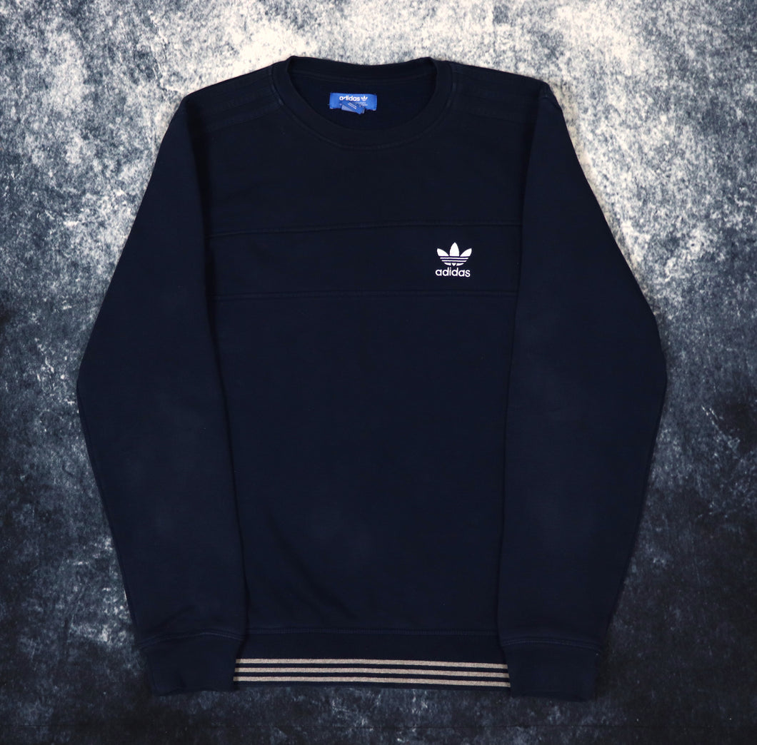 Vintage Navy Adidas Trefoil Sweatshirt | Small