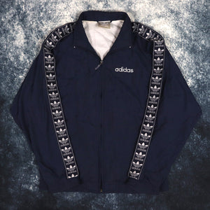 Vintage Navy Adidas Trefoil Windbreaker Jacket | Medium