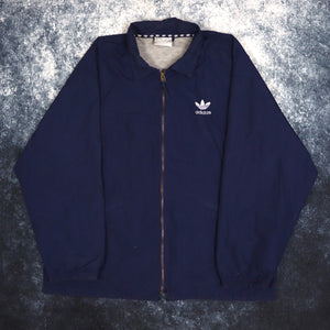 Vintage Navy Adidas Trefoil Windbreaker Jacket | XXL