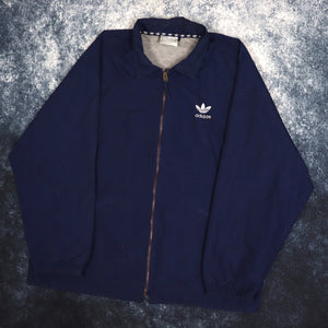 Vintage Navy Adidas Trefoil Windbreaker Jacket | XXL