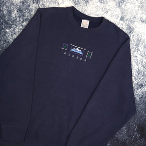 Vintage 90's Navy Alaska Sweatshirt | Medium