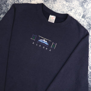 Vintage 90's Navy Alaska Sweatshirt | Medium
