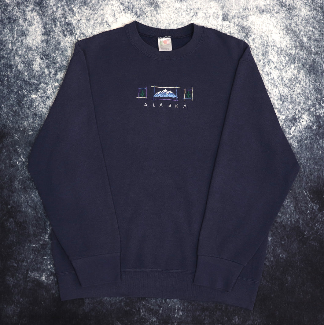 Vintage 90's Navy Alaska Sweatshirt | Medium