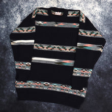 Load image into Gallery viewer, Vintage Navy Aztec Grandad Jumper | XXL

