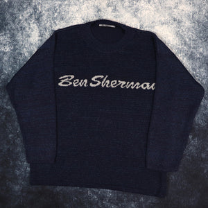Vintage Navy Ben Sherman Spell Out Jumper | XL