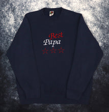 Load image into Gallery viewer, Vintage 90s Navy Best Papa Sweatshirt | XL
