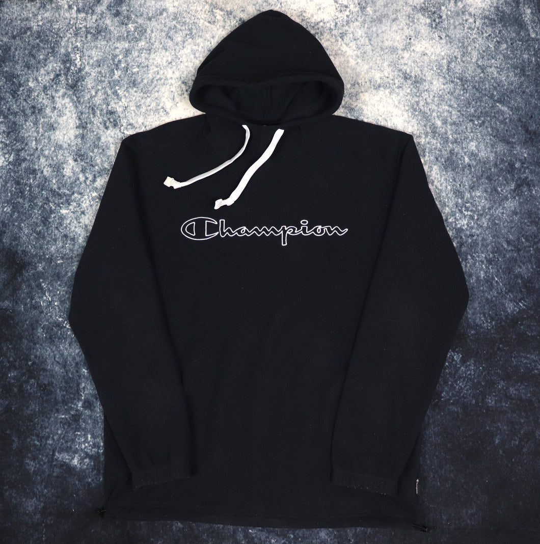 Vintage Navy Champion Fleece Hoodie | Large