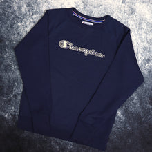 Load image into Gallery viewer, Vintage Navy Champion Spell Out Sweatshirt | XS
