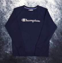 Load image into Gallery viewer, Vintage Navy Champion Spell Out Sweatshirt | XS
