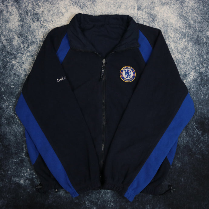 Vintage Navy Chelsea FC Reversible Fleece Jacket