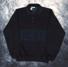 Load image into Gallery viewer, Vintage Navy Collared Sweatshirt | Small
