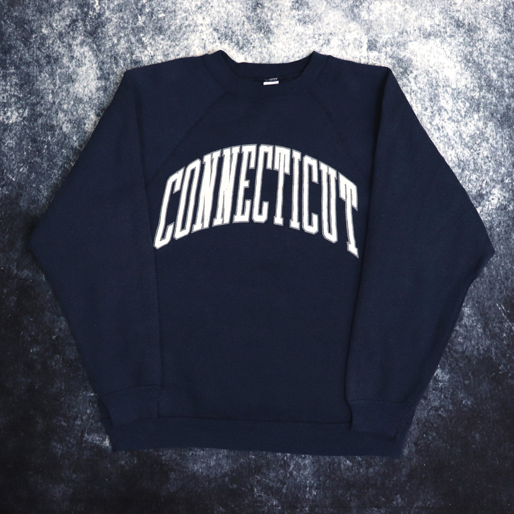 Vintage Navy Connecticut Sweatshirt | Medium