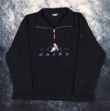 Load image into Gallery viewer, Vintage Navy Disney Daisy Duck 1/4 Zip Sherpa Fleece Sweatshirt | Medium
