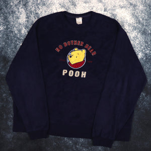 Vintage Navy Disney Winnie The Pooh Fleece Sweatshirt | XL