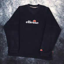 Load image into Gallery viewer, Vintage Navy Ellesse Spell Out Fleece Sweatshirt | Large
