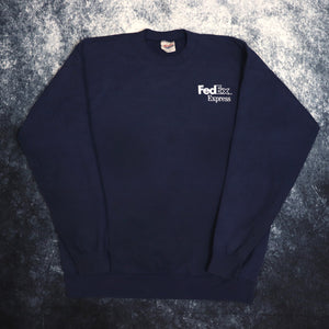 Vintage Navy FedEx Sweatshirt | Large